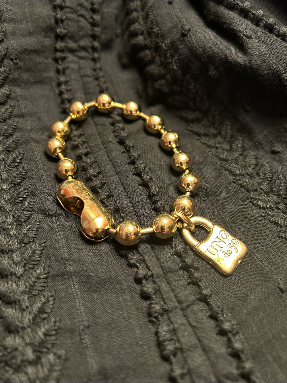 Uno de 50 gold bracelet